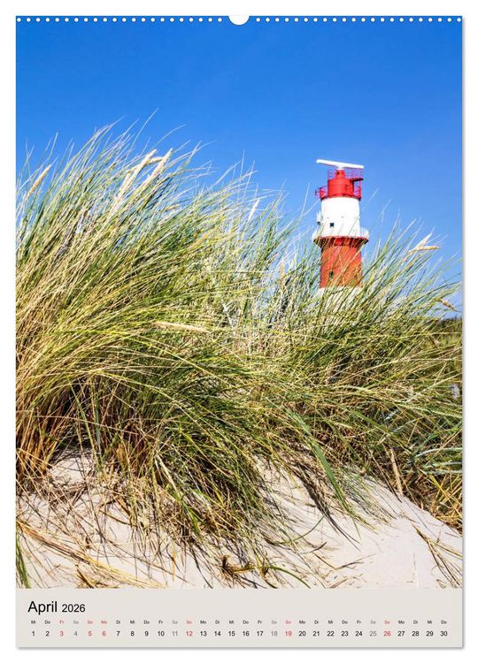Produktbild: Borkum Strandspaziergang (hochwertiger Premium Wandkalender 2026 DIN A2 hoch), Kunstdruck in Hochglanz