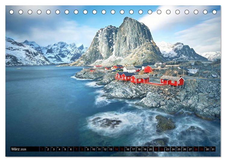Produktbild: Lofoten Inselzauber (Tischkalender 2026 DIN A5 quer), CALVENDO Monatskalender