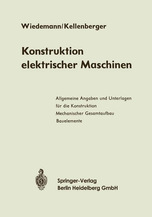 Produktbild: Konstruktion elektrischer Maschinen