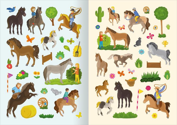 Produktbild: MINI-Stickerheft &ndash; Pferde
