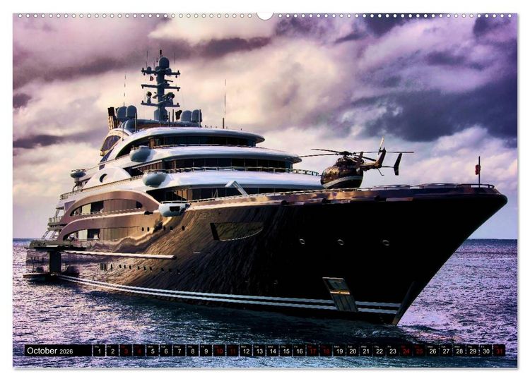 Produktbild: SUPERYACHTS (High Quality Premium Wall Calendar 2026 DIN A2 landscape),CALVENDO 12 Month Wall Calendar