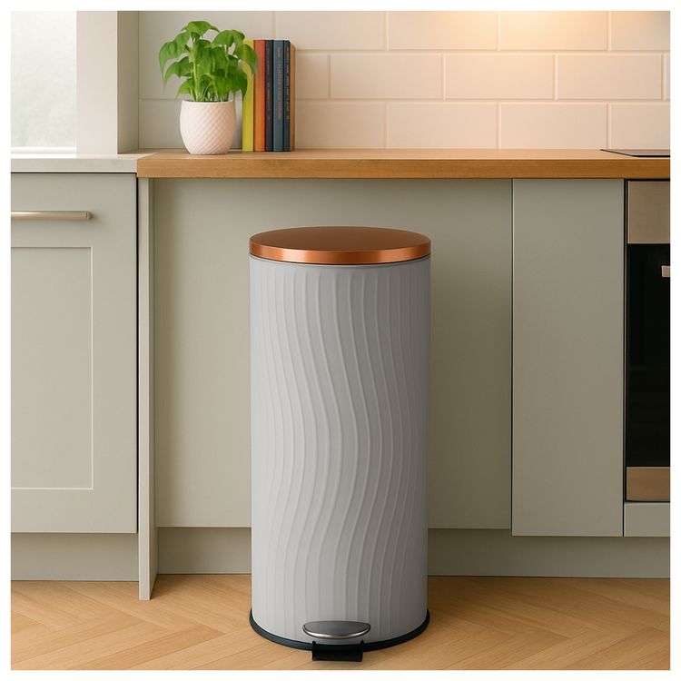 Produktbild: HTI-Living Treteimer Jannik 30L Grau/Kupfer Treteimer Jannik 30L Grau/Kupfer