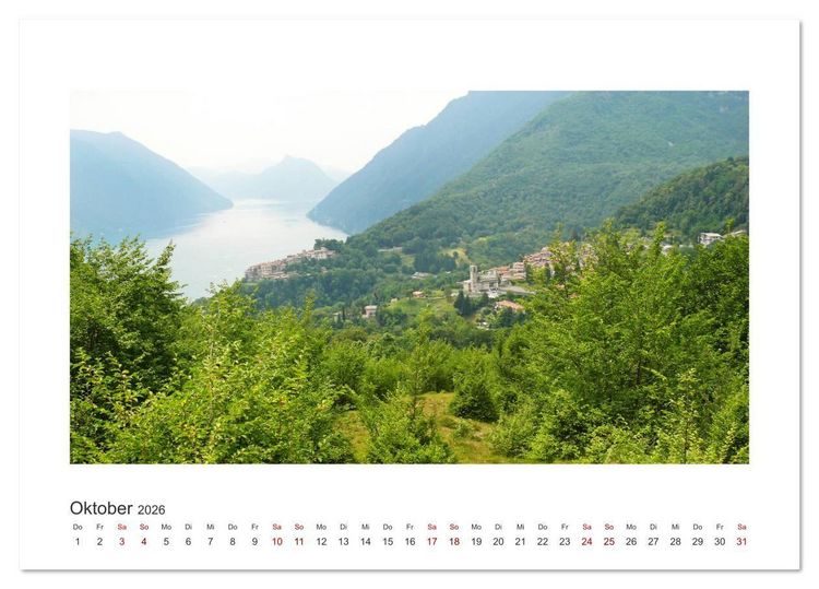 Produktbild: Valsolda. Malerische D&ouml;rfer am Luganer See (Tischkalender 2026 DIN A5 quer), CALVENDO Monatskalender
