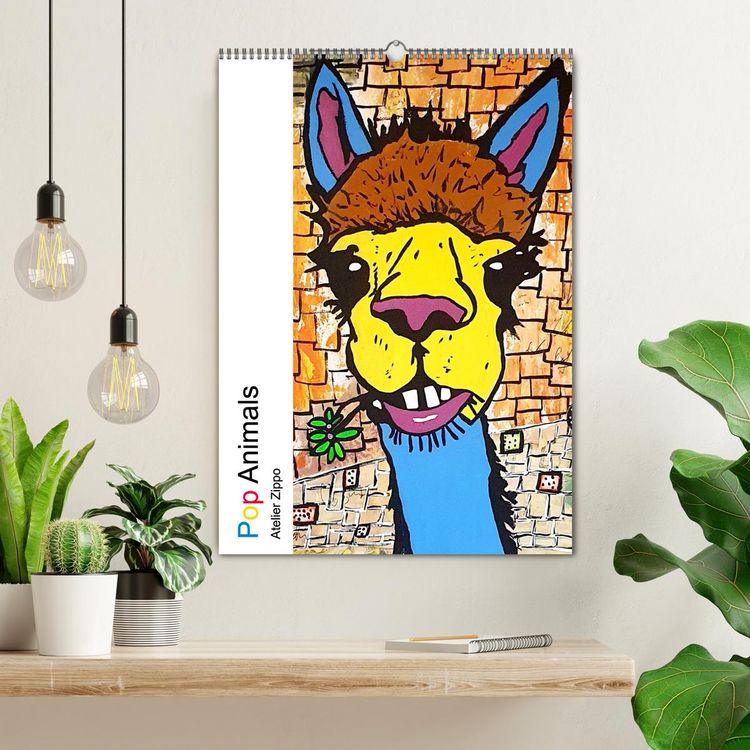 Produktbild: Pop Art Animals - Atelier Zippo (Wandkalender 2026 DIN A2 hoch), CALVENDO Monatskalender