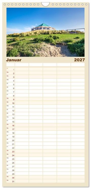 Produktbild: Familienplaner 2027 - NORDERNEY - Meine Liebe zur Nordseeinsel mit 5 Spalten (Wandkalender, 21 x 45 cm) CALVENDO