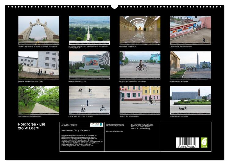 Produktbild: Nordkorea - Die gro&szlig;e Leere (hochwertiger Premium Wandkalender 2026 DIN A2 quer), Kunstdruck in Hochglanz