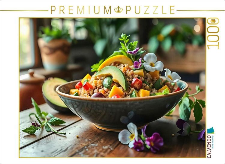 Produktbild: CALVENDO Puzzle Superfood trifft auf Kunst - Quinoa-Salat als HD-Leinwand & Puzzle! | 1000 Teile Lege-Gr&ouml;&szlig;e 64x48cm Foto-Puzzle f&uuml;r gl&uuml;ckliche Stunden