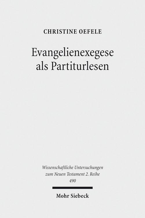Produktbild: Evangelienexegese als Partiturlesen