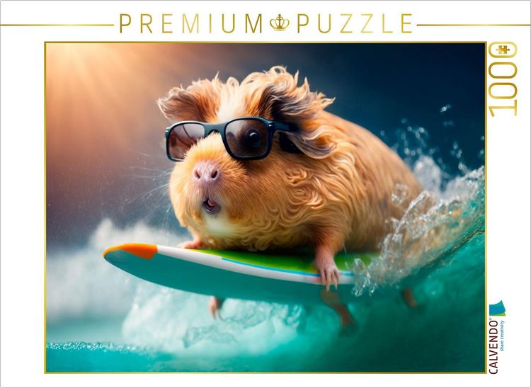 Produktbild: CALVENDO Puzzle Schwein im Meer | 1000 Teile Lege-Gr&ouml;&szlig;e 64x48cm Foto-Puzzle f&uuml;r gl&uuml;ckliche Stunden