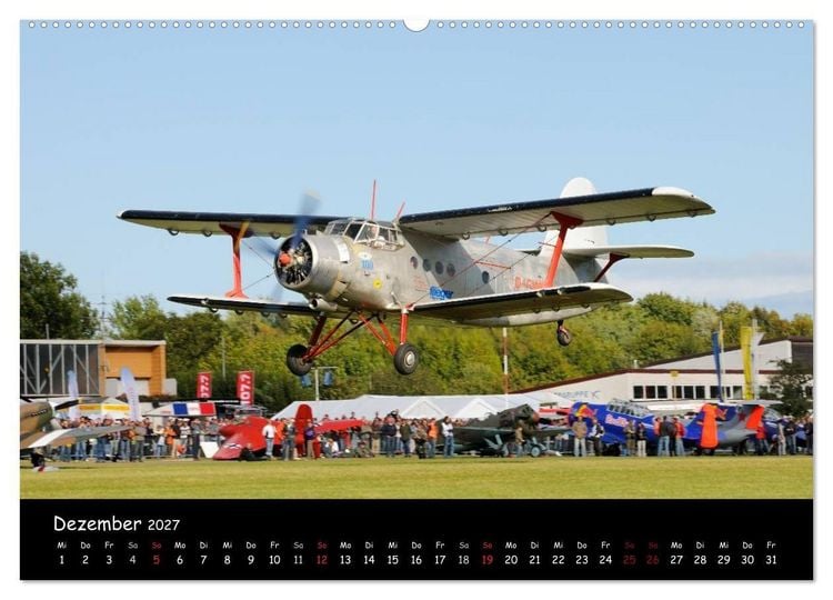 Produktbild: Doppeldecker - Veteranen der L&uuml;fte (Wandkalender 2027 DIN A2 quer), CALVENDO Monatskalender