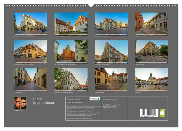 Produktbild: Pirna Impressionen (hochwertiger Premium Wandkalender 2026 DIN A2 quer), Kunstdruck in Hochglanz