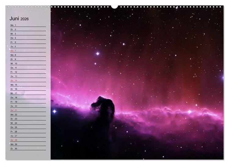 Produktbild: Der Weltraum. Spektakul&auml;re Gasnebel und Galaxien (Wandkalender 2026 DIN A2 quer), CALVENDO Monatskalender