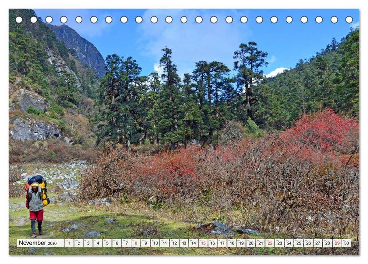 Produktbild: NEPAL, die Umrundung des Manaslu (Tischkalender 2026 DIN A5 quer), CALVENDO Monatskalender