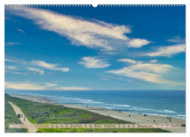 Produktbild: Zeeland - Wasser, Sand und Meer (Wandkalender 2026 DIN A2 quer), CALVENDO Monatskalender