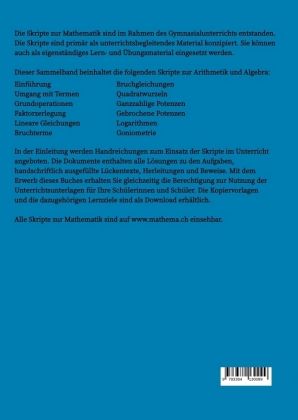 Produktbild: Skripte zur Mathematik - Arithmetik & Algebra