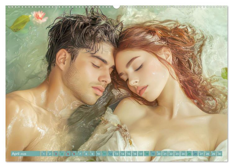 Produktbild: Zarte anmutige Romanzen (hochwertiger Premium Wandkalender 2026 DIN A2 quer), Kunstdruck in Hochglanz