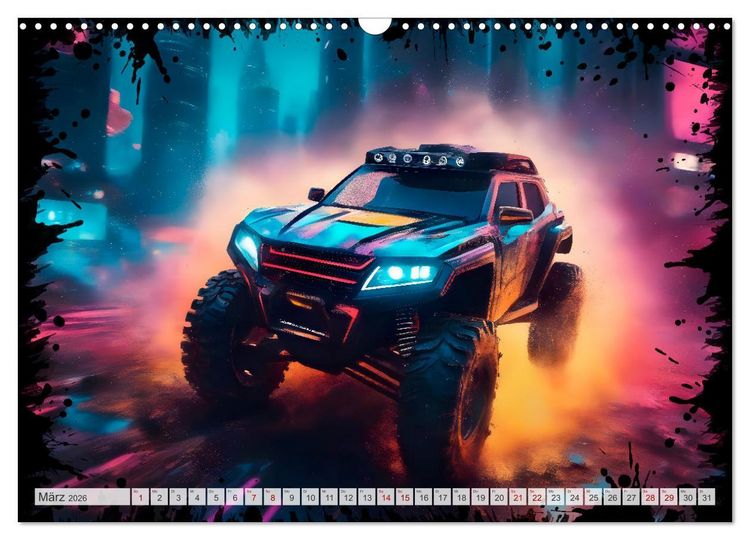 Produktbild: Coole KI-generierte OFF-ROAD-WAGEN (Wandkalender 2026 DIN A3 quer), CALVENDO Monatskalender
