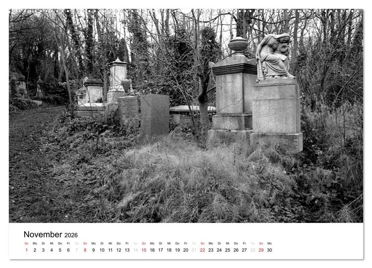 Produktbild: Highgate Cemetery London (Wandkalender 2026 DIN A2 quer), CALVENDO Monatskalender