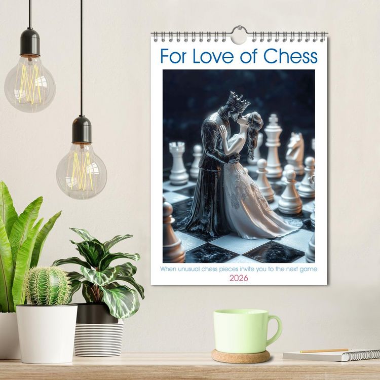 Produktbild: For Love of Chess (Wall Calendar 2026 DIN A4 portrait), CALVENDO 12 Month Wall Calendar