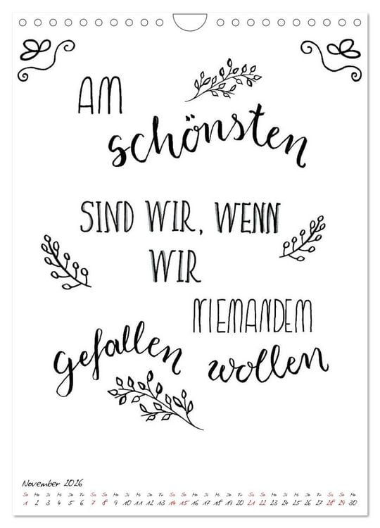 Produktbild: Spruch-Reich-handgeschriebene Spr&uuml;che von frech bis weise (Wandkalender 2026 DIN A4 hoch), CALVENDO Monatskalender