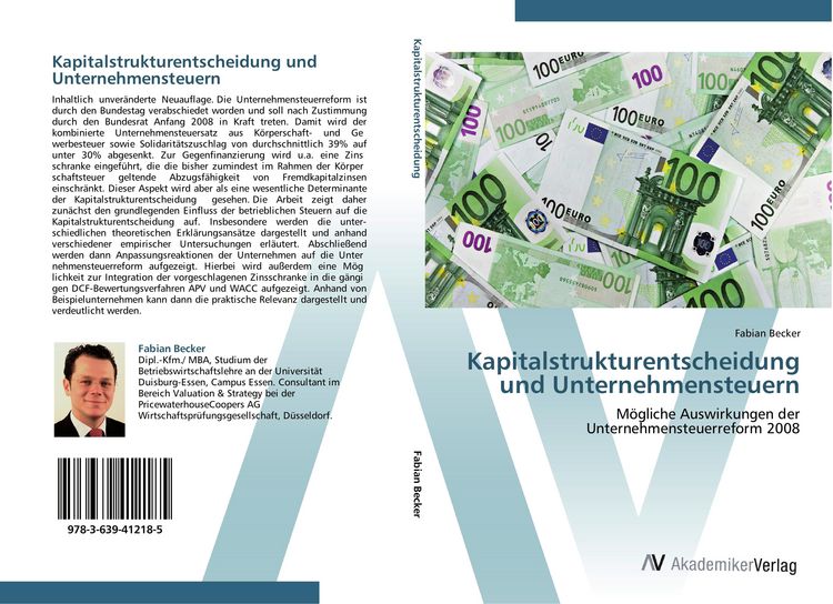 Produktbild: Kapitalstrukturentscheidung und Unternehmensteuern