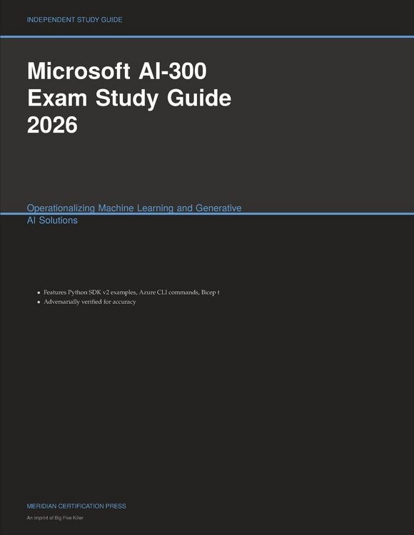 Produktbild: Microsoft AI-300 Exam Study Guide 2026
