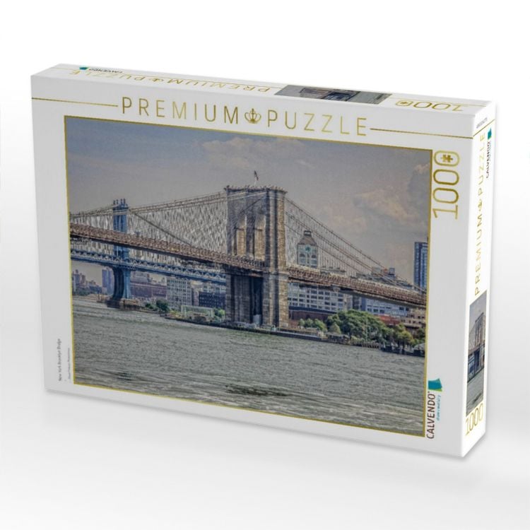 Produktbild: CALVENDO Puzzle New York Brooklyn Bridge | 1000 Teile Lege-Gr&ouml;&szlig;e 64x48cm Foto-Puzzle f&uuml;r gl&uuml;ckliche Stunden