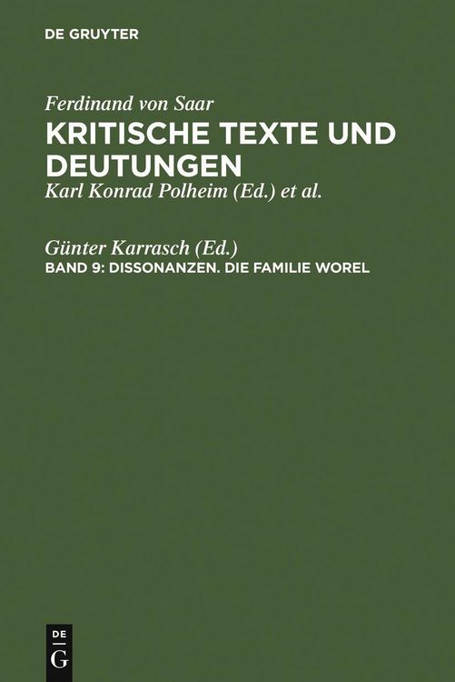 Produktbild: Dissonanzen. Die Familie Worel