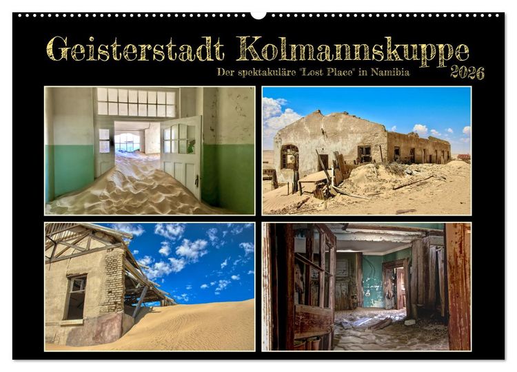 Produktbild: Geisterstadt Kolmannskuppe (Wandkalender 2026 DIN A2 quer), CALVENDO Monatskalender