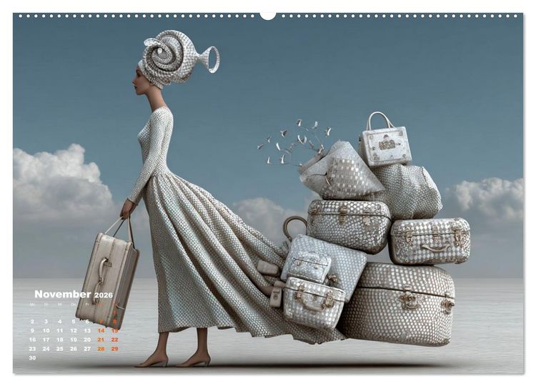 Produktbild: Zwischen Himmel und Gep&auml;ck (Wandkalender 2026 DIN A2 quer), CALVENDO Monatskalender