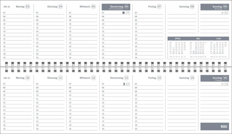 Produktbild: times&more Petrol Wochenquerplaner 2027