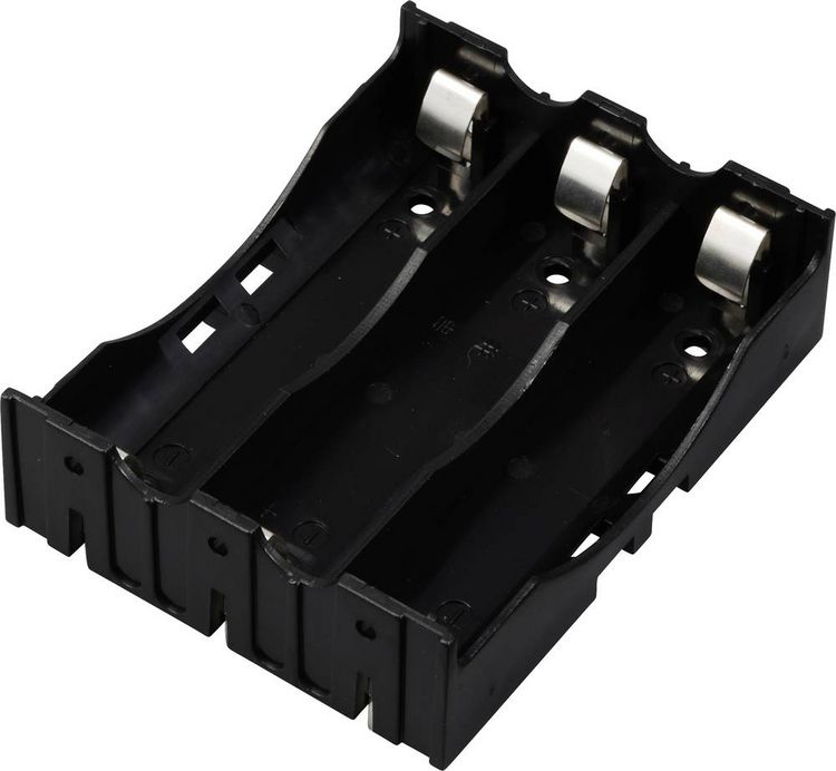 Produktbild: TRU COMPONENTS TC-13220712 Batteriehalter 3x 18650 Kontaktpole (L x B x H) 78 x 60 x 21mm