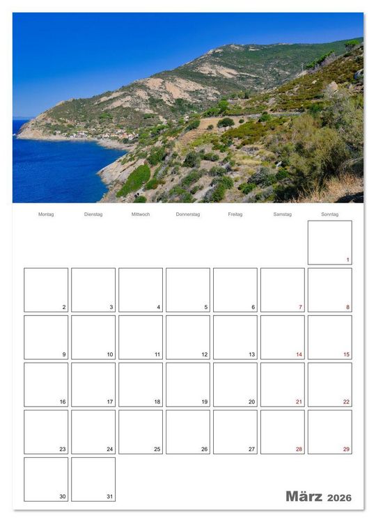 Produktbild: Faszinierendes Elba (Wandkalender 2026 DIN A3 hoch), CALVENDO Monatskalender