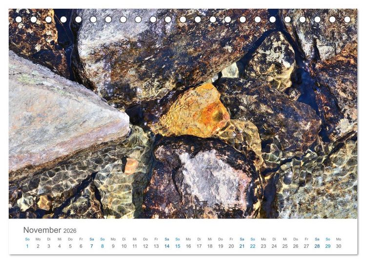Produktbild: Die Natur als K&uuml;nstlerin - Sch&ouml;nheit der Steine (Tischkalender 2026 DIN A5 quer), CALVENDO Monatskalender