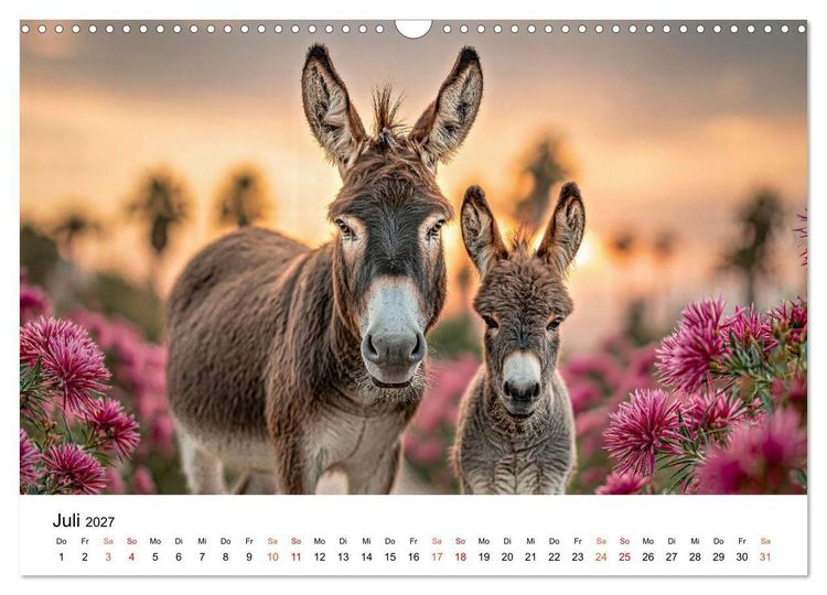 Produktbild: Esel - Humor mit langen Ohren (Wandkalender 2027 DIN A3 quer), CALVENDO Monatskalender