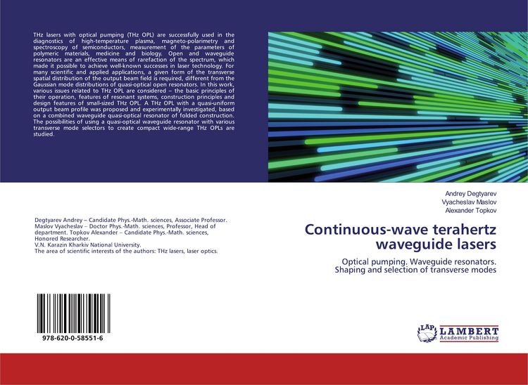 Produktbild: Continuous-wave terahertz waveguide lasers