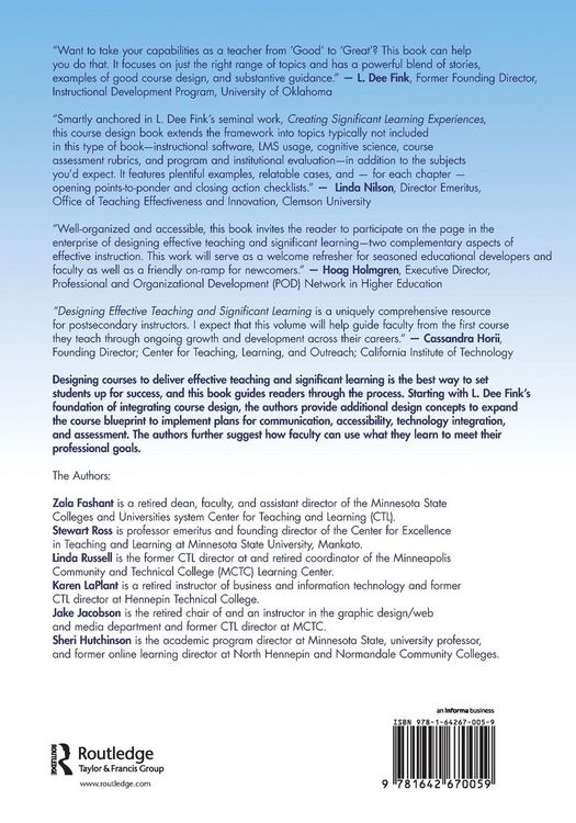 Produktbild: Designing Effective Teaching and Significant Learning