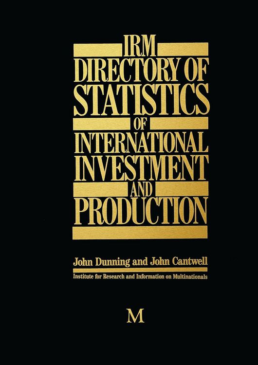 Produktbild: IRM Directory of Statistics of International Investment and Production