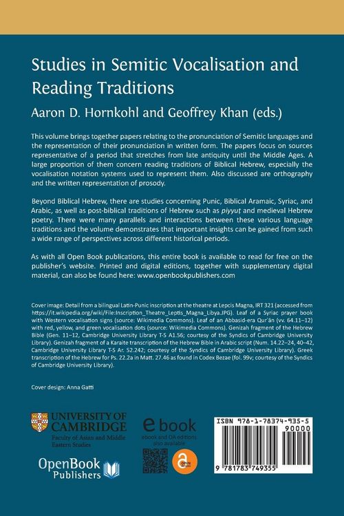 Produktbild: Studies in Semitic Vocalisation and Reading Traditions