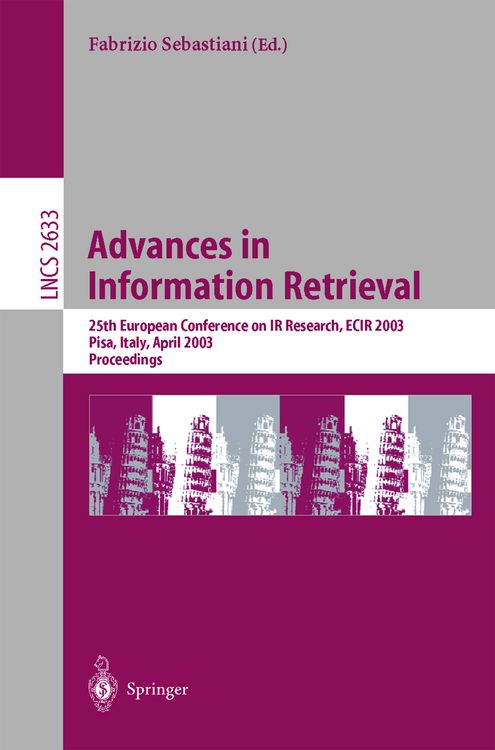 Produktbild: Advances in Information Retrieval