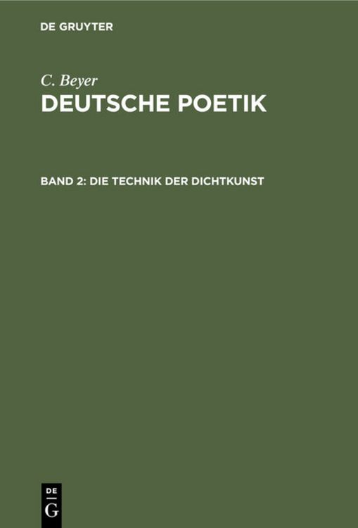 Produktbild: Die Technik der Dichtkunst