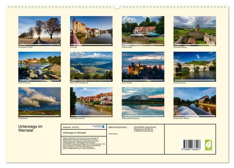 Produktbild: Unterwegs im Werratal (Wandkalender 2026 DIN A2 quer), CALVENDO Monatskalender