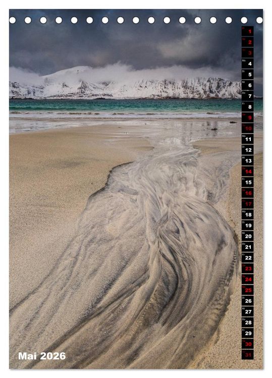 Produktbild: Lofoten. Poetische Landschaften (Tischkalender 2026 DIN A5 hoch), CALVENDO Monatskalender