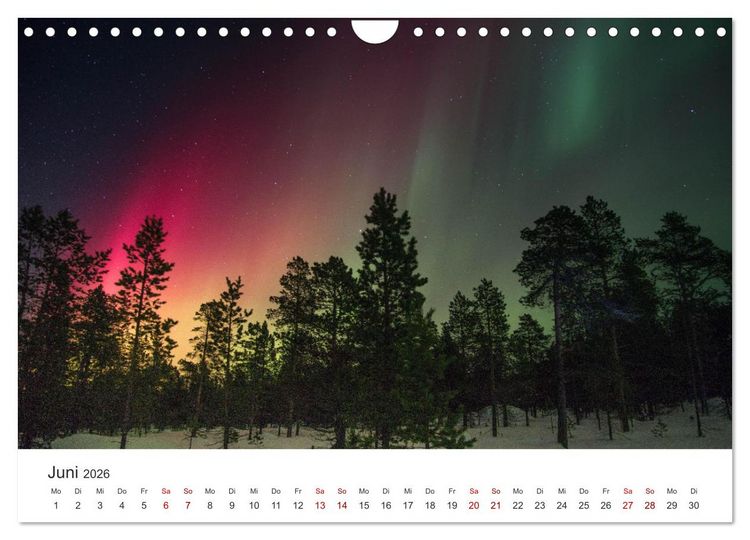 Produktbild: Polarlichter - Einzigartige Himmelsph&auml;nomene im Norden (Wandkalender 2026 DIN A4 quer), CALVENDO Monatskalender