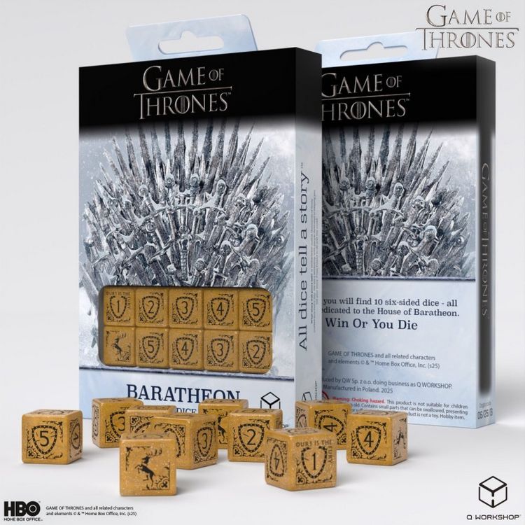 Produktbild: Q-Workshop QWO097744 - Game of Thrones, Baratheon 10xD6 Dice Set