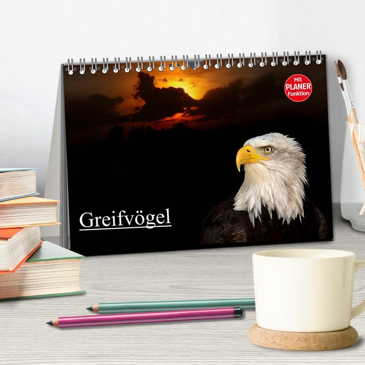 Produktbild: Greifv&ouml;gel (Tischkalender 2026 DIN A5 quer), CALVENDO Monatskalender