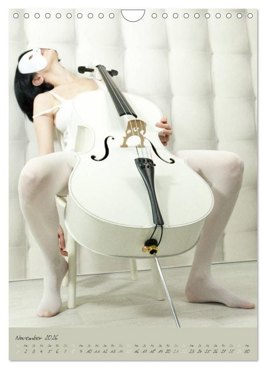 Produktbild: Wei&szlig;es Cello auf Reisen (Wandkalender 2026 DIN A4 hoch), CALVENDO Monatskalender