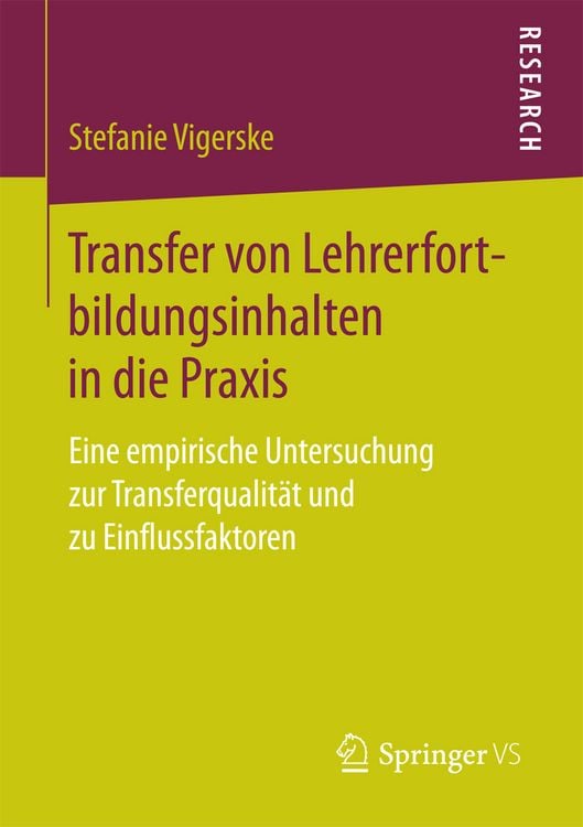 Produktbild: Transfer von Lehrerfortbildungsinhalten in die Praxis