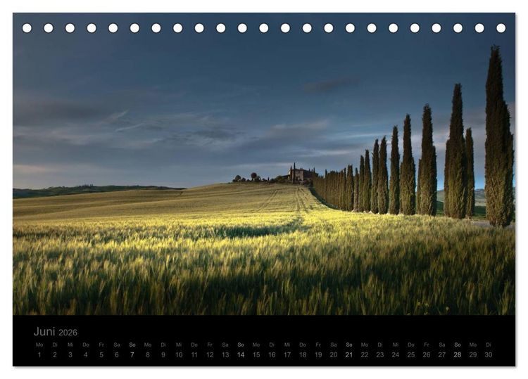 Produktbild: &ndash; Magie des Lichtes &ndash; TOSKANA (Tischkalender 2026 DIN A5 quer), CALVENDO Monatskalender