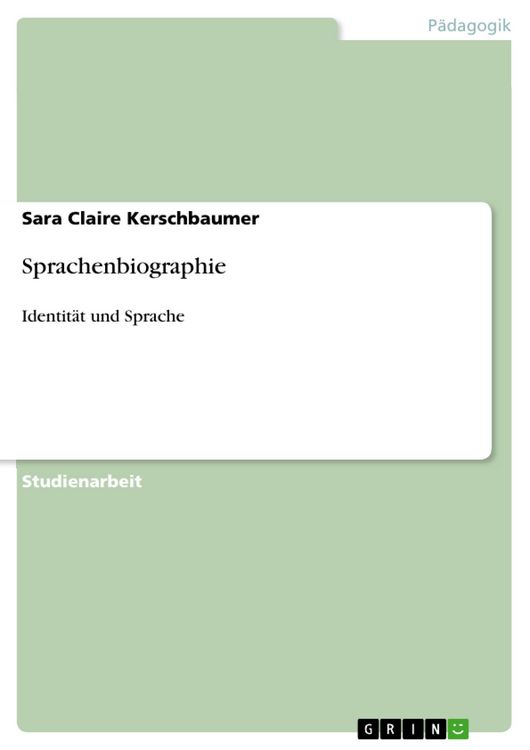 Produktbild: Sprachenbiographie
